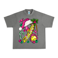 Tornado Pink Christmas Breast Cancer Ribbon Softball Urban Heavy Tee - BundleAndBundleShop
