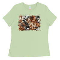 Matcha cowhide leopard background Ladies Tee - BarkalooDesign