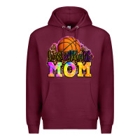 Burgundy basketball mom Premium Hoodie - OliviaCreatesArt