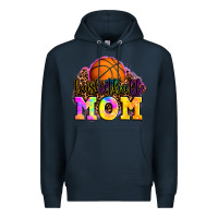 Navy basketball mom Premium Hoodie - OliviaCreatesArt