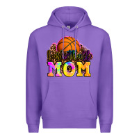 Purple basketball mom Premium Hoodie - OliviaCreatesArt