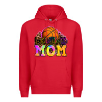 Red basketball mom Premium Hoodie - OliviaCreatesArt