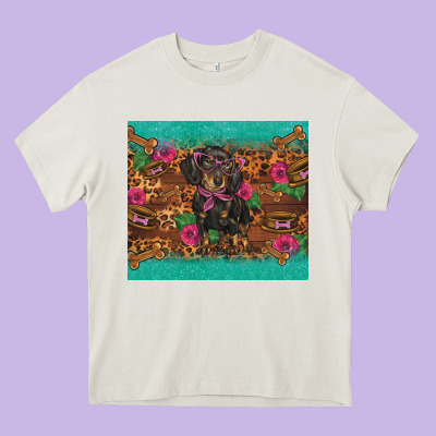 Dachshund Heavy Core Tee Designed By Barkaloodesign