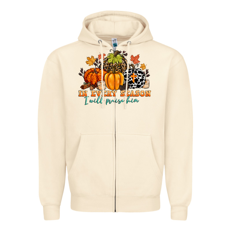 In Every Season I Will Praise Him Zipper Hoodie by CowGirlArtShop | Teevron