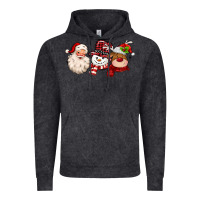 Vintage Black santa snowman reindeer Vintage Hoodie - MaliasSmallBusiness