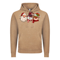 Vintage Coffee santa snowman reindeer Vintage Hoodie - MaliasSmallBusiness