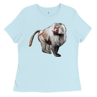 Baby Blue baboon Ladies Tee - LillyAllenDesigns