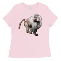 Bubblegum Pink baboon Ladies Tee - LillyAllenDesigns