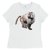 White baboon Ladies Tee - LillyAllenDesigns