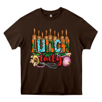 Chocolate Brown lunch lady with onions Heavy Core Tee - AdoDesignShop