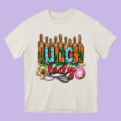 Lunch Lady With Onions Heavy Core Tee Designed By Adodesignshop