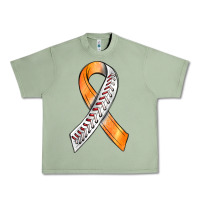 Oil Green Kidney Cancer Ribbon Baseball Urban Heavy Tee - BundleAndBundleShop