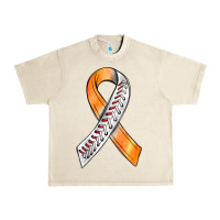 Sandshell Kidney Cancer Ribbon Baseball Urban Heavy Tee - BundleAndBundleShop