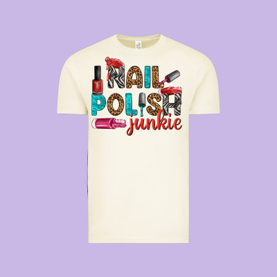 Nail Polish Junkie Bbs Vintage Tee Designed By Bundleandbundleshop