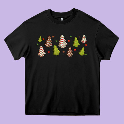 Christmas Cakes Heavy Core Tee Designed By Jasminsmagicworld