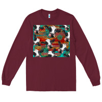 Burgundy holstein cows with gemstone Long Sleeve Tee - BarkalooDesign