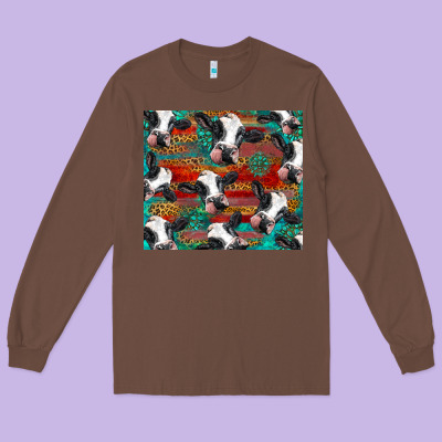 Holstein Cows With Gemstone Long Sleeve Tee Designed By Barkaloodesign