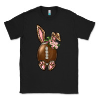 Black American Football Easter Bunny Classic Tee - BundleAndBundleShop