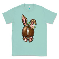 Seafoam American Football Easter Bunny Classic Tee - BundleAndBundleShop