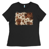Cowhide Background Ladies Tee | Teevron