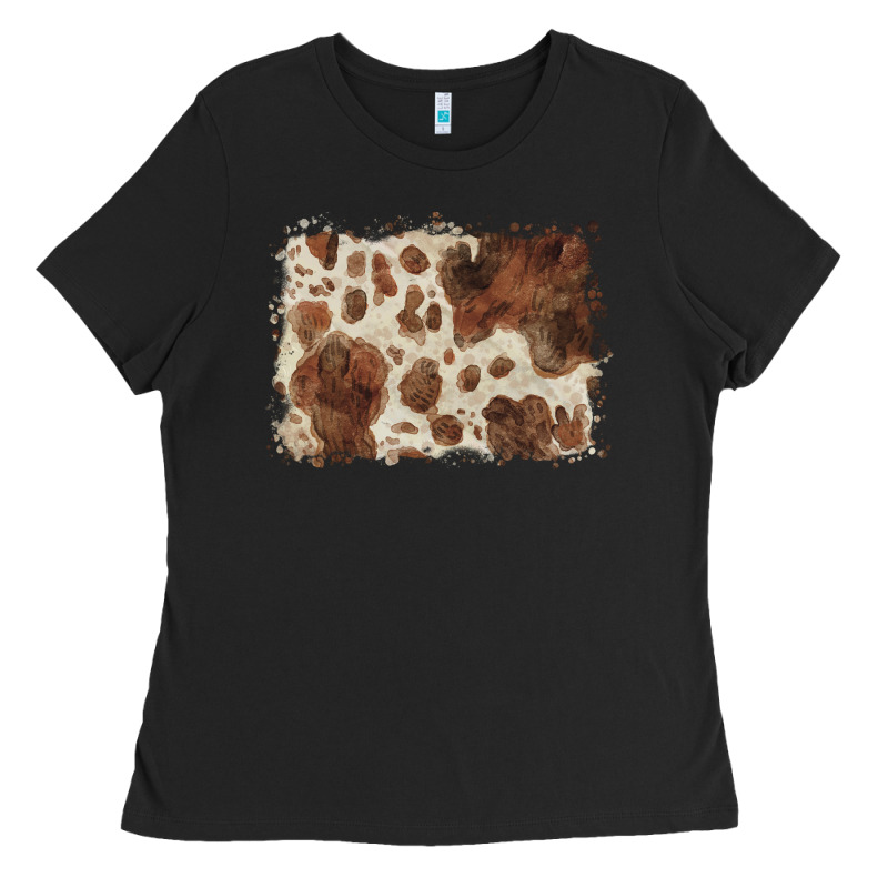 Cowhide Background Ladies Tee by BarkalooDesign | Teevron