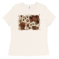 Bone cowhide background Ladies Tee - BarkalooDesign