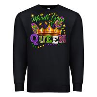 Black mardi gras queen Premium Sweatshirt - FaDigitalArtStudio
