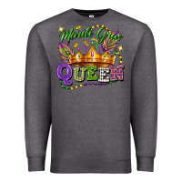 Charcoal Heather mardi gras queen Premium Sweatshirt - FaDigitalArtStudio