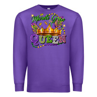 Purple mardi gras queen Premium Sweatshirt - FaDigitalArtStudio