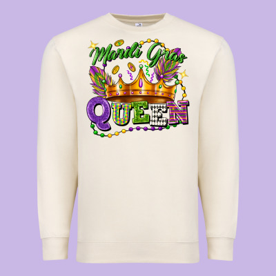 Mardi Gras Queen Premium Sweatshirt Designed By Fadigitalartstudio