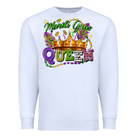 White mardi gras queen Premium Sweatshirt - FaDigitalArtStudio