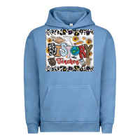 Pigment Pebble Blue Histtory Teacher Urban Hoodie - CowhideDigitalArt
