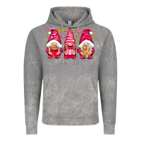 Cloud Rock Pink Christmas gnomes Vintage Hoodie - NancyCooperArtShop