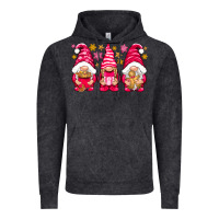 Vintage Black Pink Christmas gnomes Vintage Hoodie - NancyCooperArtShop