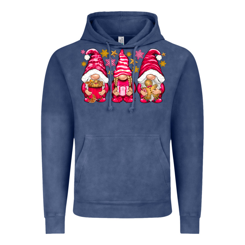 Pink Christmas Gnomes Vintage Hoodie by NancyCooperArtShop | Teevron