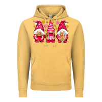 Vintage Mustard Pink Christmas gnomes Vintage Hoodie - NancyCooperArtShop