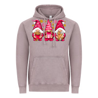 Vintage Zinc Pink Christmas gnomes Vintage Hoodie - NancyCooperArtShop