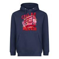 Navy Call me never Heavyweight Hoodie - FaDigitalArtStudio