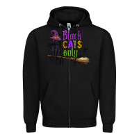 Black black cats only Zipper Hoodie - CowGirlArtShop