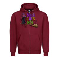 Burgundy black cats only Zipper Hoodie - CowGirlArtShop