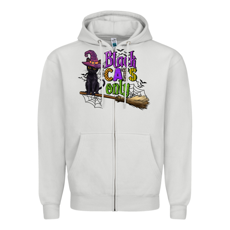 Black Cats Only Zipper Hoodie by CowGirlArtShop | Teevron