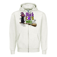 Oatmeal Heather black cats only Zipper Hoodie - CowGirlArtShop