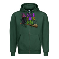 Sports Green black cats only Zipper Hoodie - CowGirlArtShop
