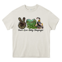 Cream Leopard Peace Love Baby Chimpanzee Heavy Core Tee - LillyAllenDesigns