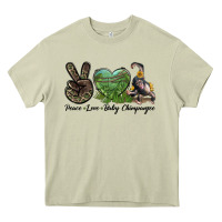 Mossy Leopard Peace Love Baby Chimpanzee Heavy Core Tee - LillyAllenDesigns