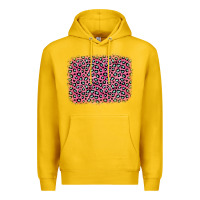 Lemon pink glitter leopard with heart background Premium Hoodie - OliviaCreatesArt