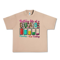 Burro Battery Life Of A Educator Urban Heavy Tee - BundleAndBundleShop