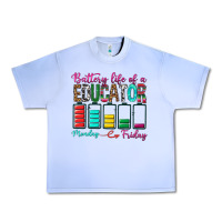 Grape Ice Battery Life Of A Educator Urban Heavy Tee - BundleAndBundleShop