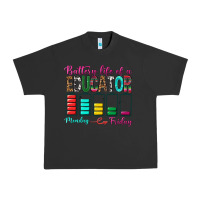 Pigment Black Battery Life Of A Educator Urban Heavy Tee - BundleAndBundleShop