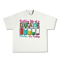 Pistachio Battery Life Of A Educator Urban Heavy Tee - BundleAndBundleShop